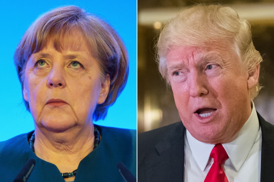 Thủ tướng Đức Angela Merkel và Tổng thống Mỹ Donald Trump. (nguồn: New York Post)