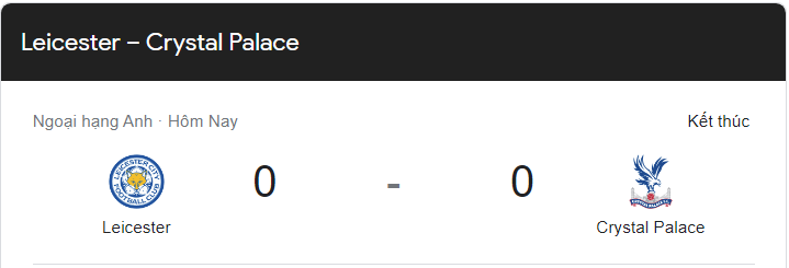 Link xem trực tiếp Leicester vs Crystal Palace (18h30 ngày 15/10) vòng 11 Ngoại hạng Anh