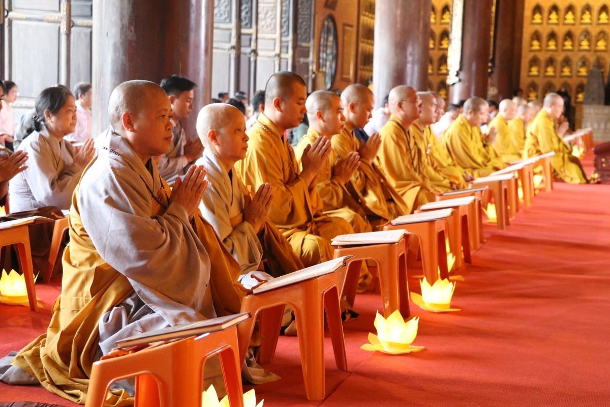 Lễ cầu Quốc thái dân an, hòa bình thế giới. (Nguồn: TTXVN)