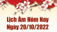 Lịch âm 20/10, xem âm lịch hôm nay Thứ Năm ngày 20/10/2022 là ngày tốt hay xấu? Lịch vạn niên 20/10/2022