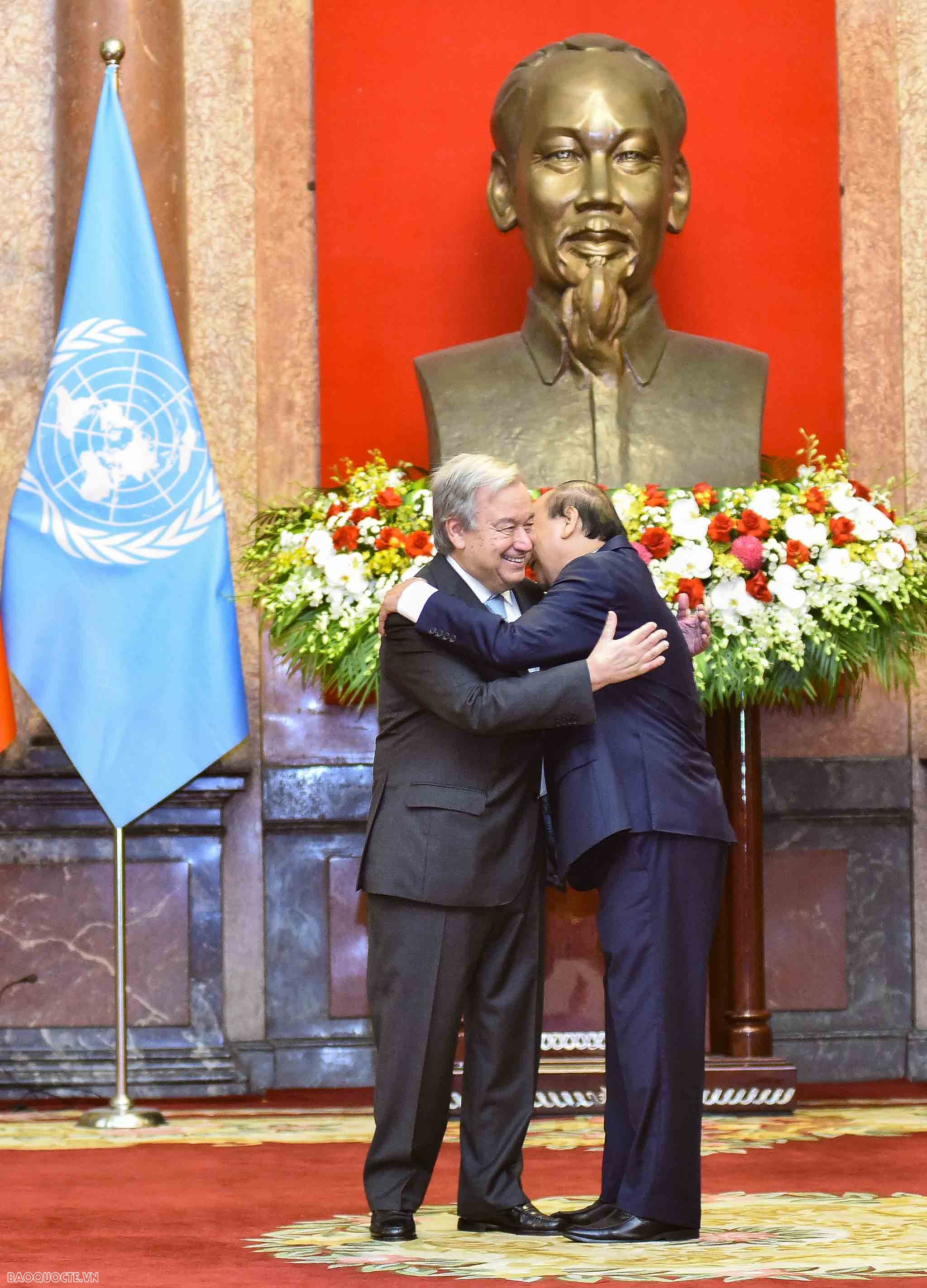 Lễ đón Tổng thư ký Liên hợp quốc António Guterres thăm Việt Nam