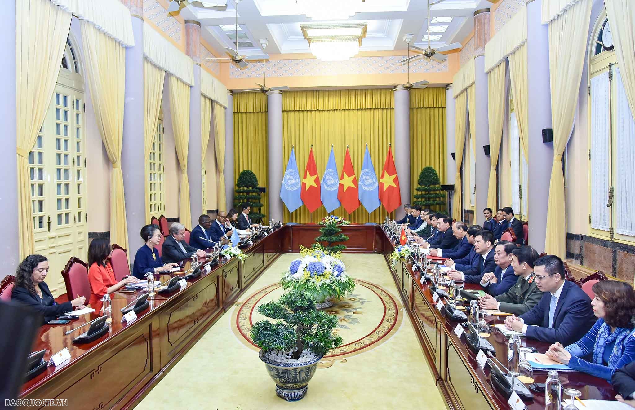 Lễ đón Tổng thư ký Liên hợp quốc António Guterres thăm Việt Nam Lễ đón Tổng thư ký Liên hợp quốc António Guterres thăm Việt Nam