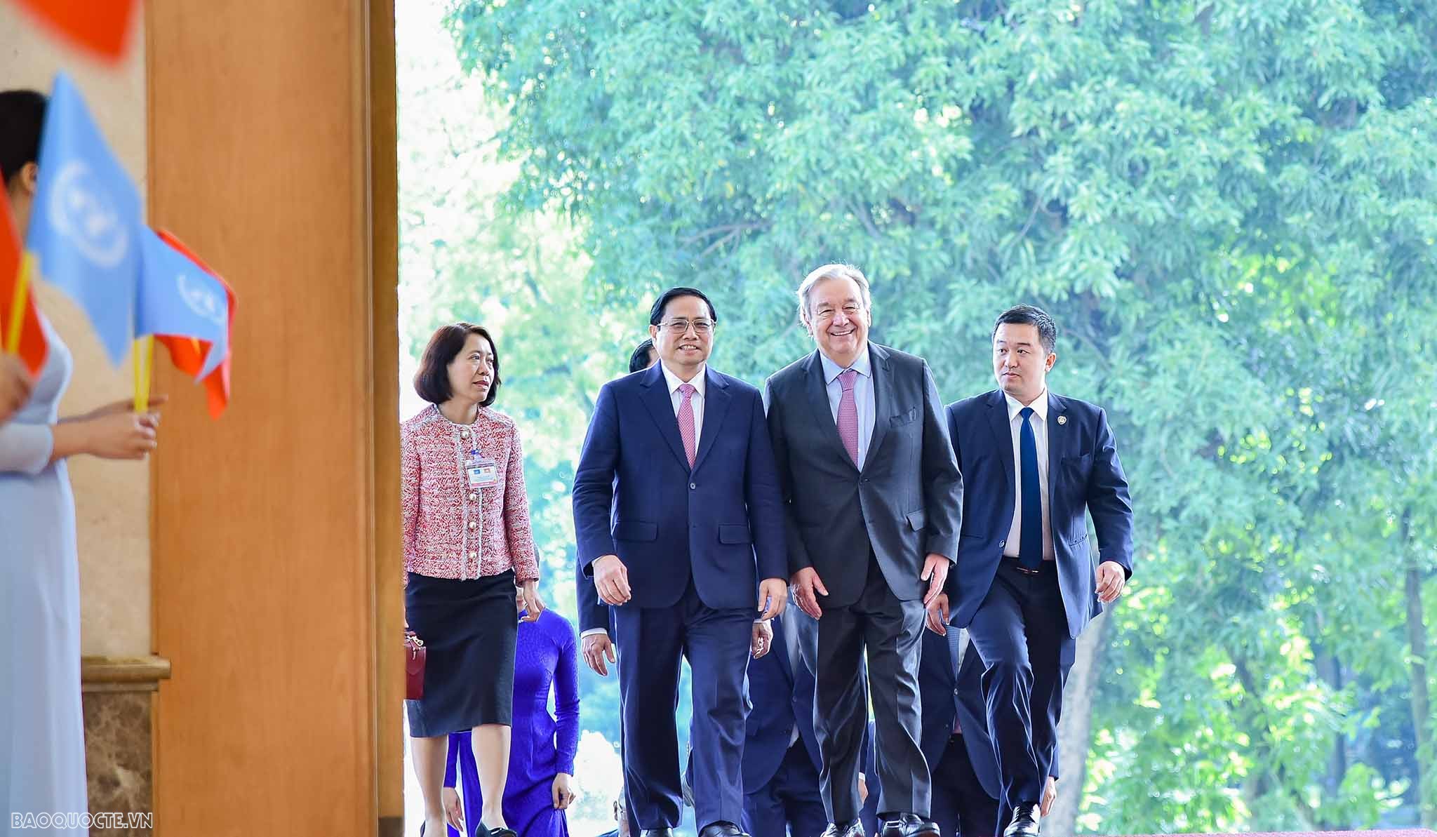 Thủ tướng Chính phủ Phạm Minh Chính tiếp Tổng thư ký Liên hợp quốc António Guterres