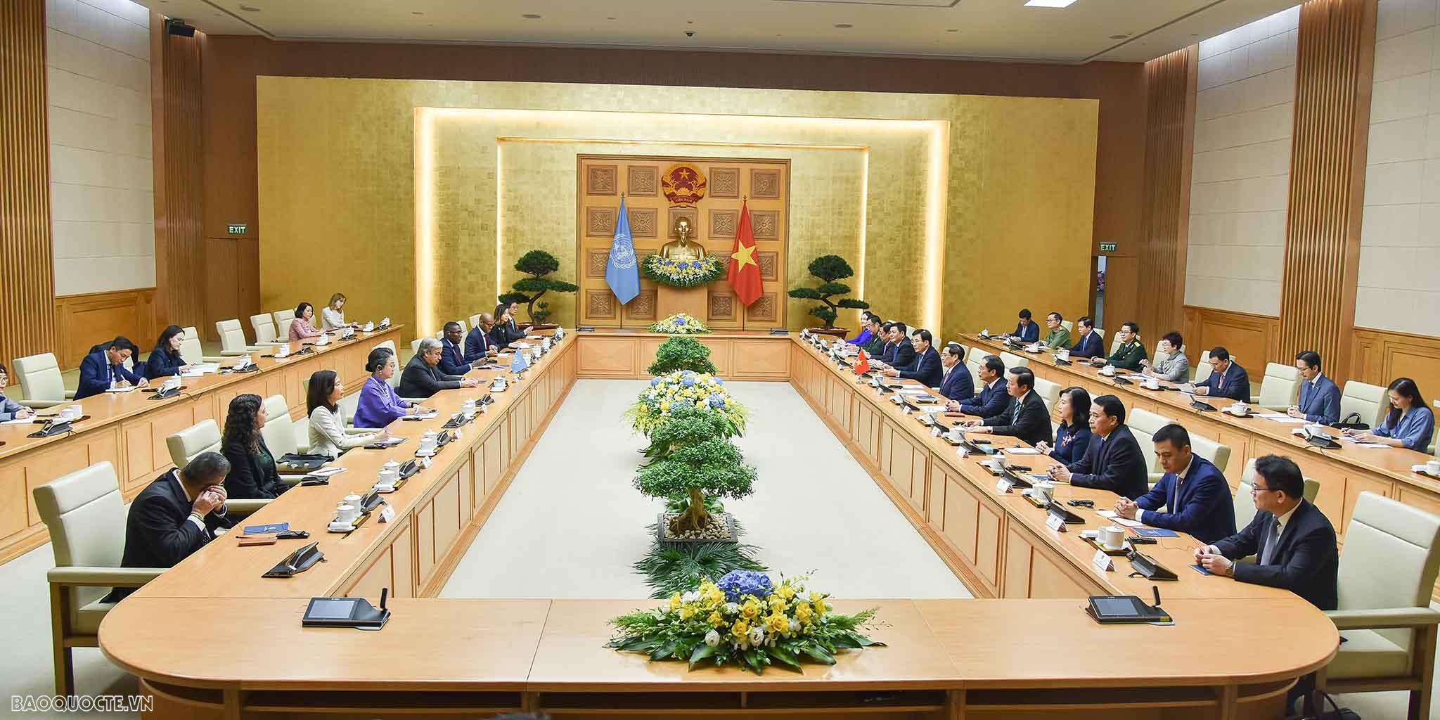 Thủ tướng Chính phủ Phạm Minh Chính tiếp Tổng thư ký Liên hợp quốc António Guterres