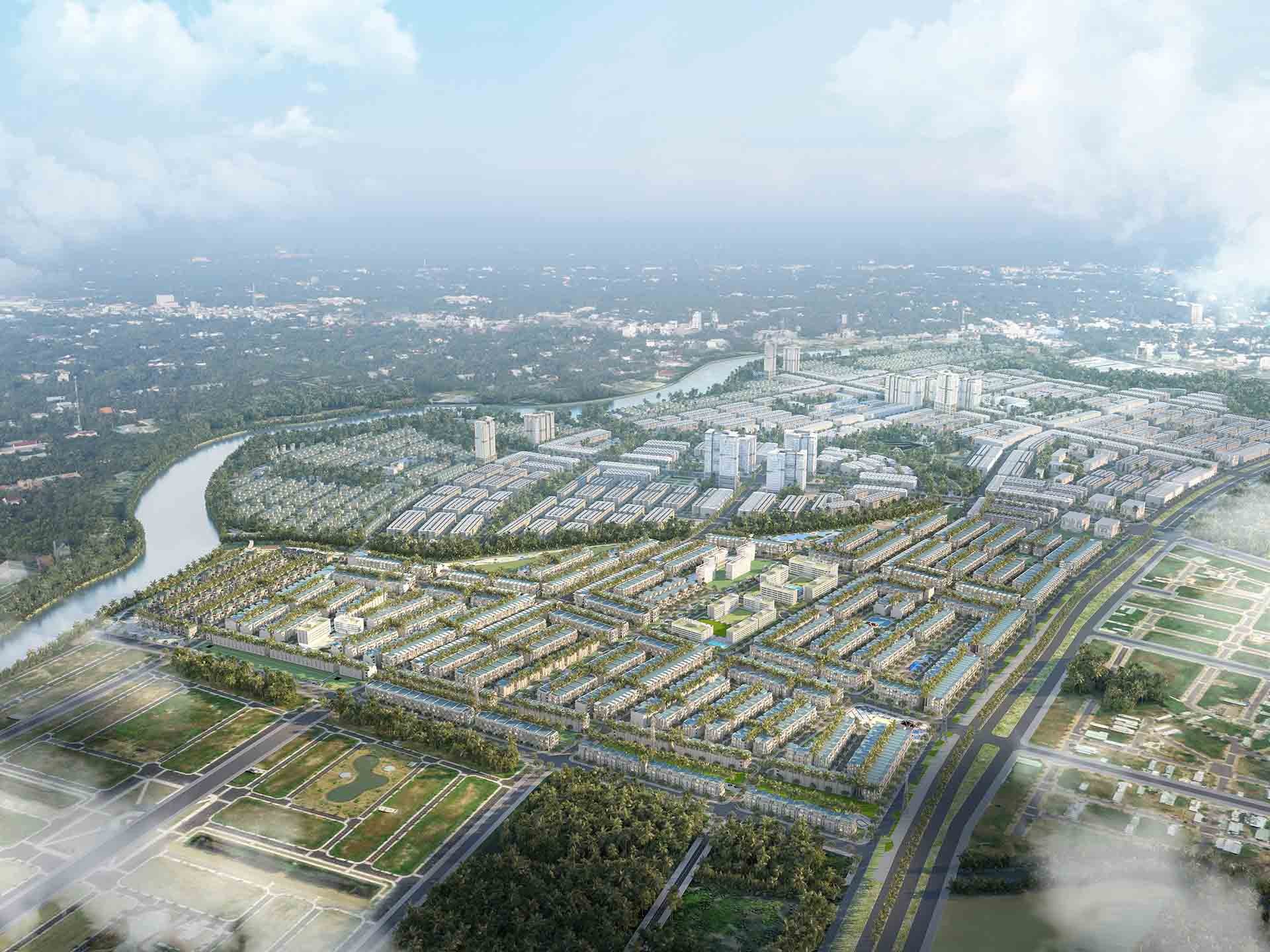 Phối cảnh: Dự án T&T City Millennia tại Long An là đại đô thị với quy mô 267,3 ha