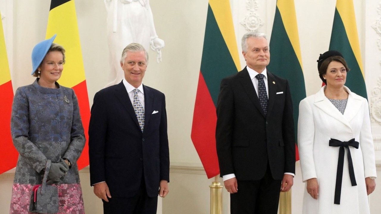 Hình ảnh của Nhà vua Bỉ Philippe và Hoàng hậu Mathilde tại Lithuania