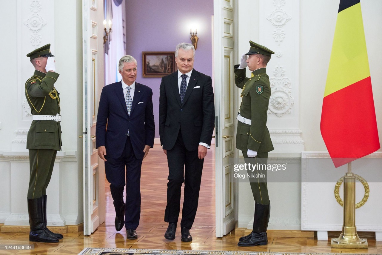 Hình ảnh của Nhà vua Bỉ Philippe và Hoàng hậu Mathilde tại Lithuania