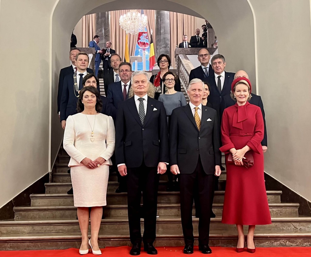 Hình ảnh của Nhà vua Bỉ Philippe và Hoàng hậu Mathilde tại Lithuania