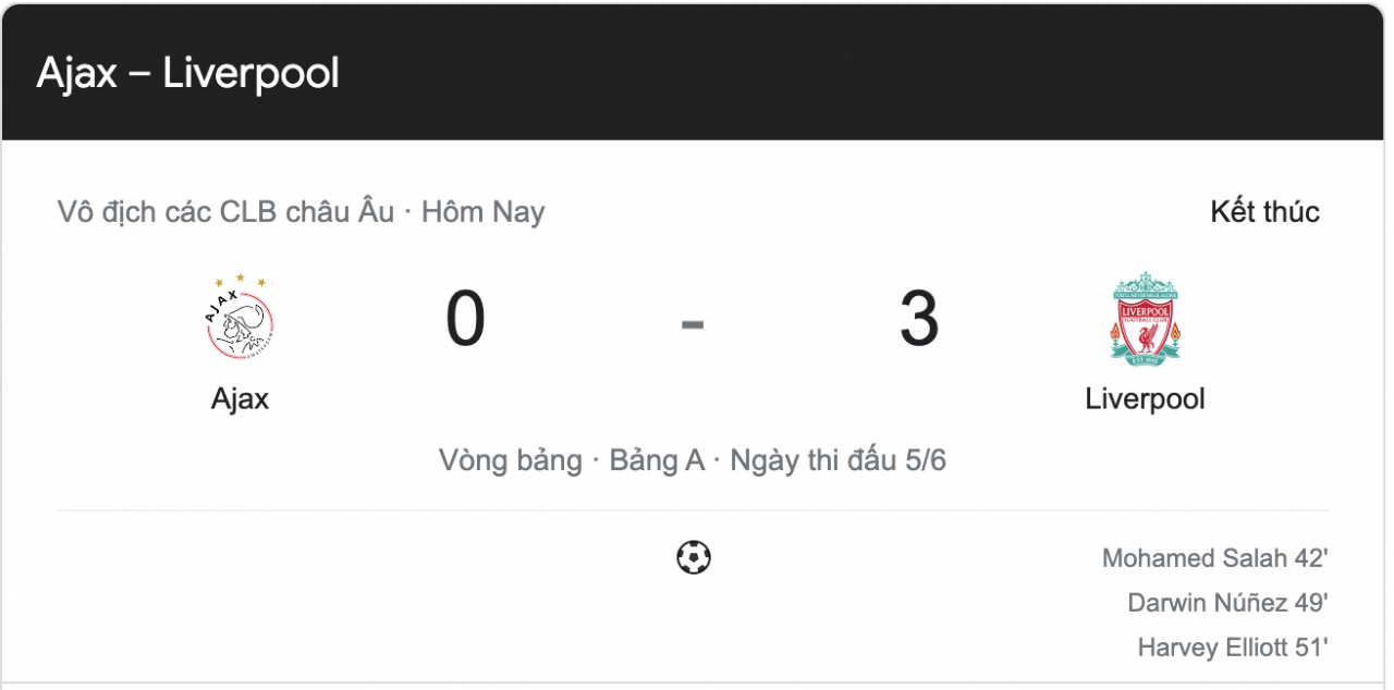 Link xem trực tiếp Liverpool vs Ajax (02h00 ngày 27/10) vòng bảng Cúp C1 châu Âu