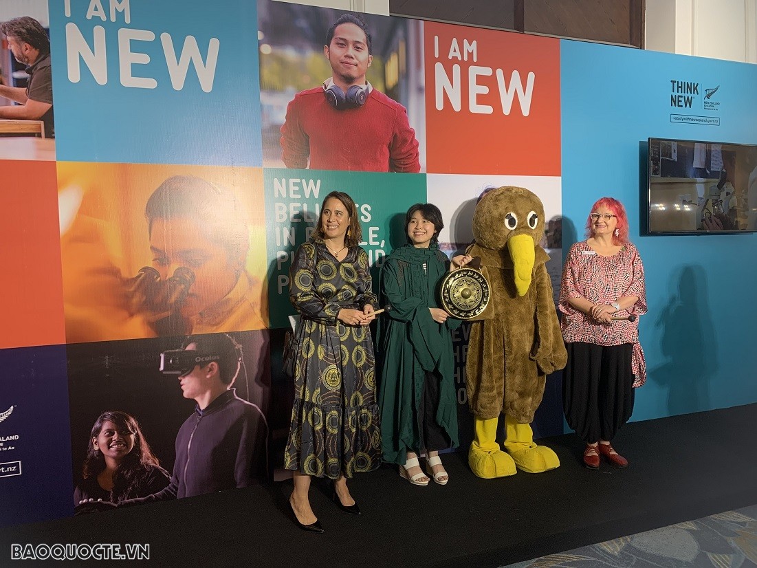 Triển lãm Giáo dục New Zealand 2022 tại Hà Nội đem đến cơ hội trải nghiệm giáo dục tại xứ sở kiwi. (Ảnh: Hạnh Lê)