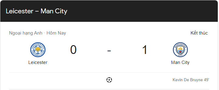 Link xem trực tiếp Man City vs Leicester (18h30 ngày 29/10) vòng 14 Ngoại hạng Anh