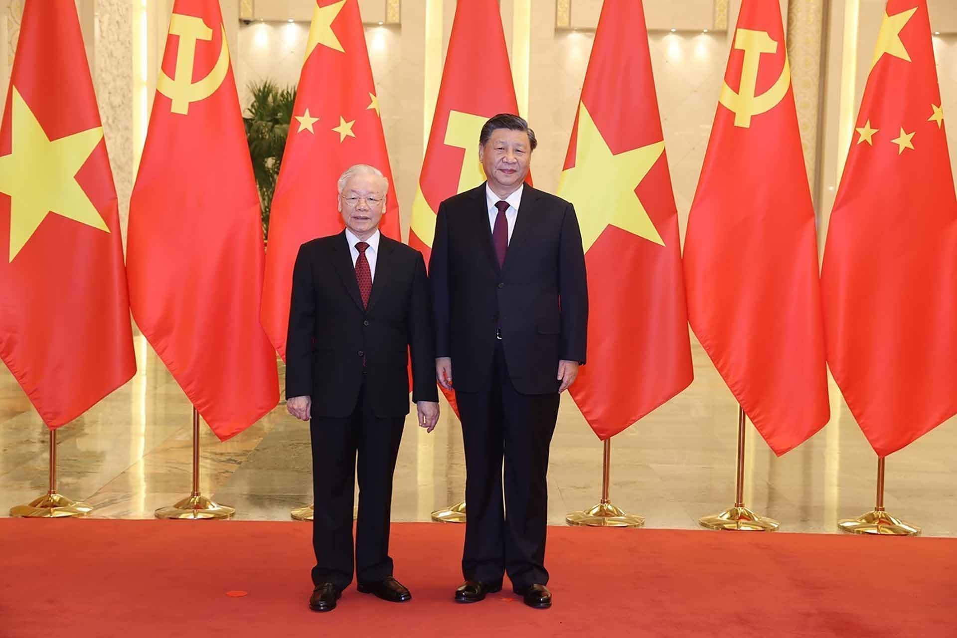 Tổng Bí thư Nguyễn Phú Trọng hội đàm với Tổng Bí thư, Chủ tịch Trung Quốc Tập Cận Bình