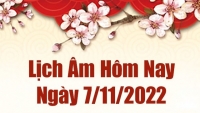Lịch âm 7/11, xem lịch âm hôm nay Thứ 2 ngày 7/11/2022 là ngày tốt hay xấu? Lịch vạn niên 7/11/2022