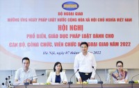 Phổ biến, giáo dục pháp luật dành cho cán bộ, công chức, viên chức Bộ Ngoại giao