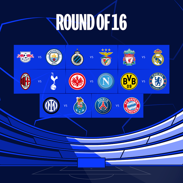 Nhận định các cặp đấu vòng 1/8 Champions League 2022/2023 sau lễ bốc thăm