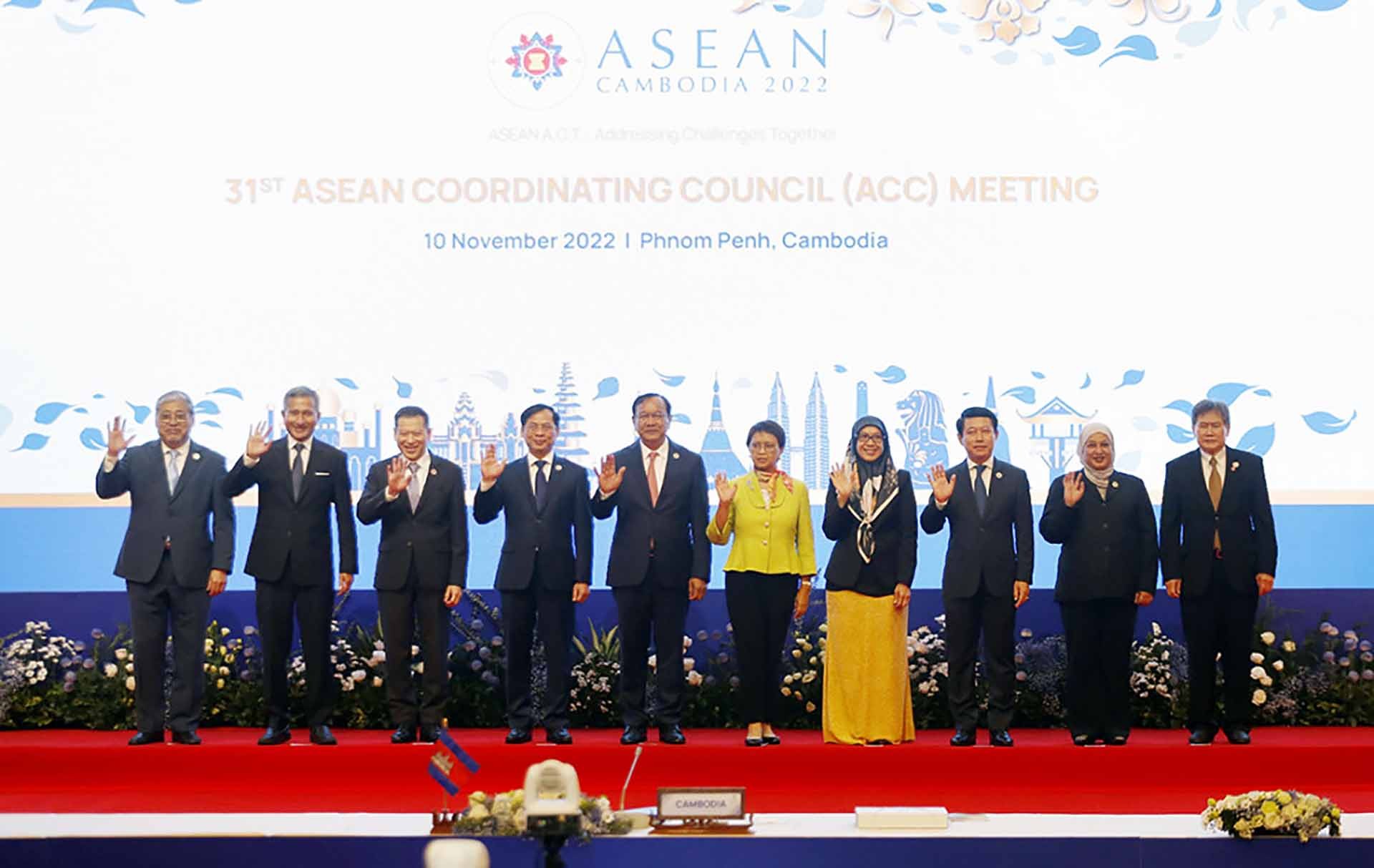 Các Bộ trưởng Ngoại giao ASEAN tại tại Hội nghị Hội đồng Điều phối ASEAN (ACC) lần thứ 31. (Nguồn : AKP)