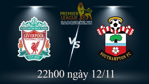 Link xem trực tiếp Liverpool vs Southampton (22h00 ngày 12/11) vòng 16 Ngoại hạng Anh