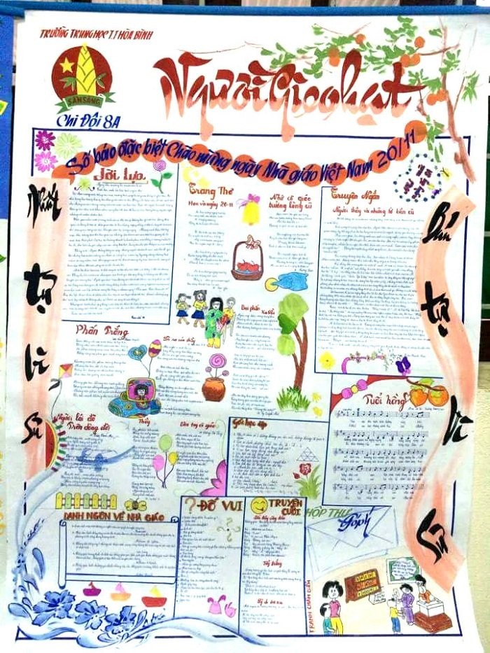 Những mẫu báo tường Ngày 20/11 tri ân thầy cô