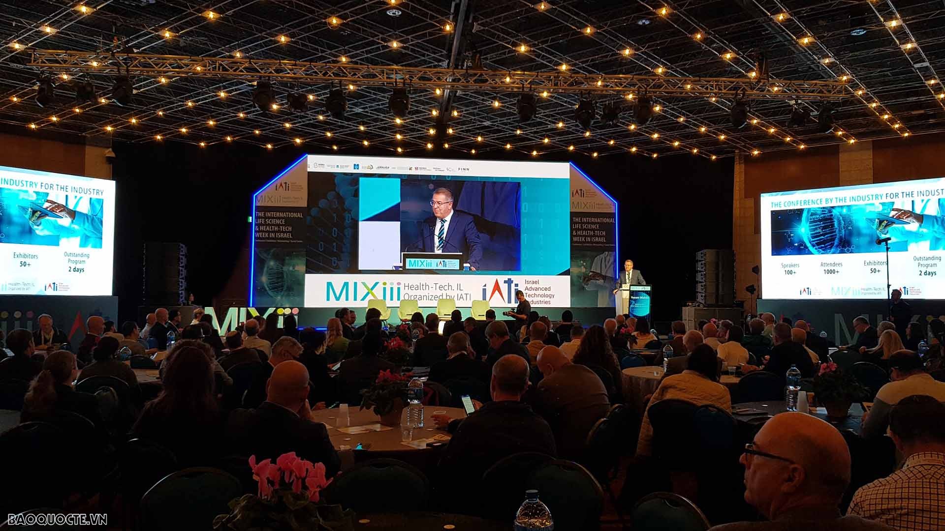 Toàn cảnh hội nghị quốc tế và triển lãm về công nghệ y tế tại Israel.