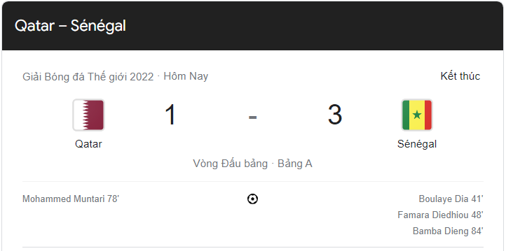 Link xem trực tiếp Qatar vs Senegal (20h00 ngày 25/11) bảng A World Cup 2022 - trực tiếp VTV2