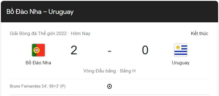 Link xem trực tiếp Bồ Đào Nha vs Uruguay (02h00 ngày 29/11) bảng H World Cup 2022 - trực tiếp VTV3