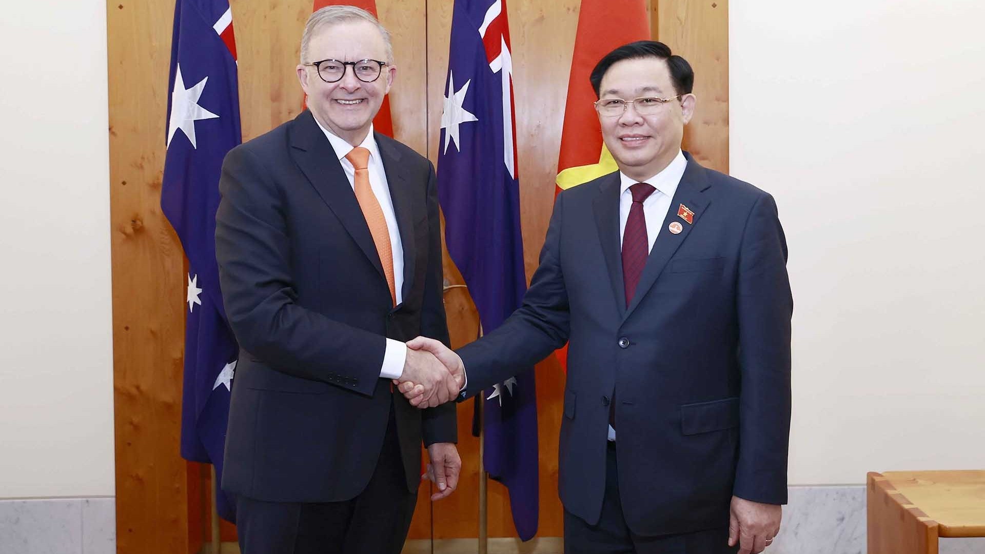 Chủ tịch Quốc hội Vương Đình Huệ hội kiến Thủ tướng Australia Anthony Albanese