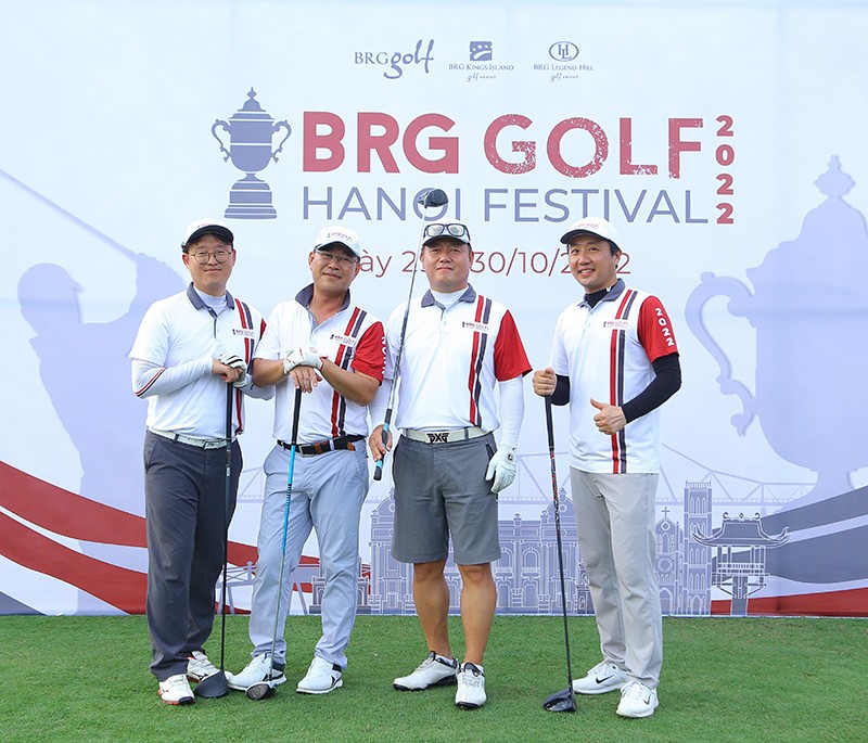 Các gôn thủ Hàn Quốc tranh tài tại giải đấu 2022 BRG Golf Hanoi Festival