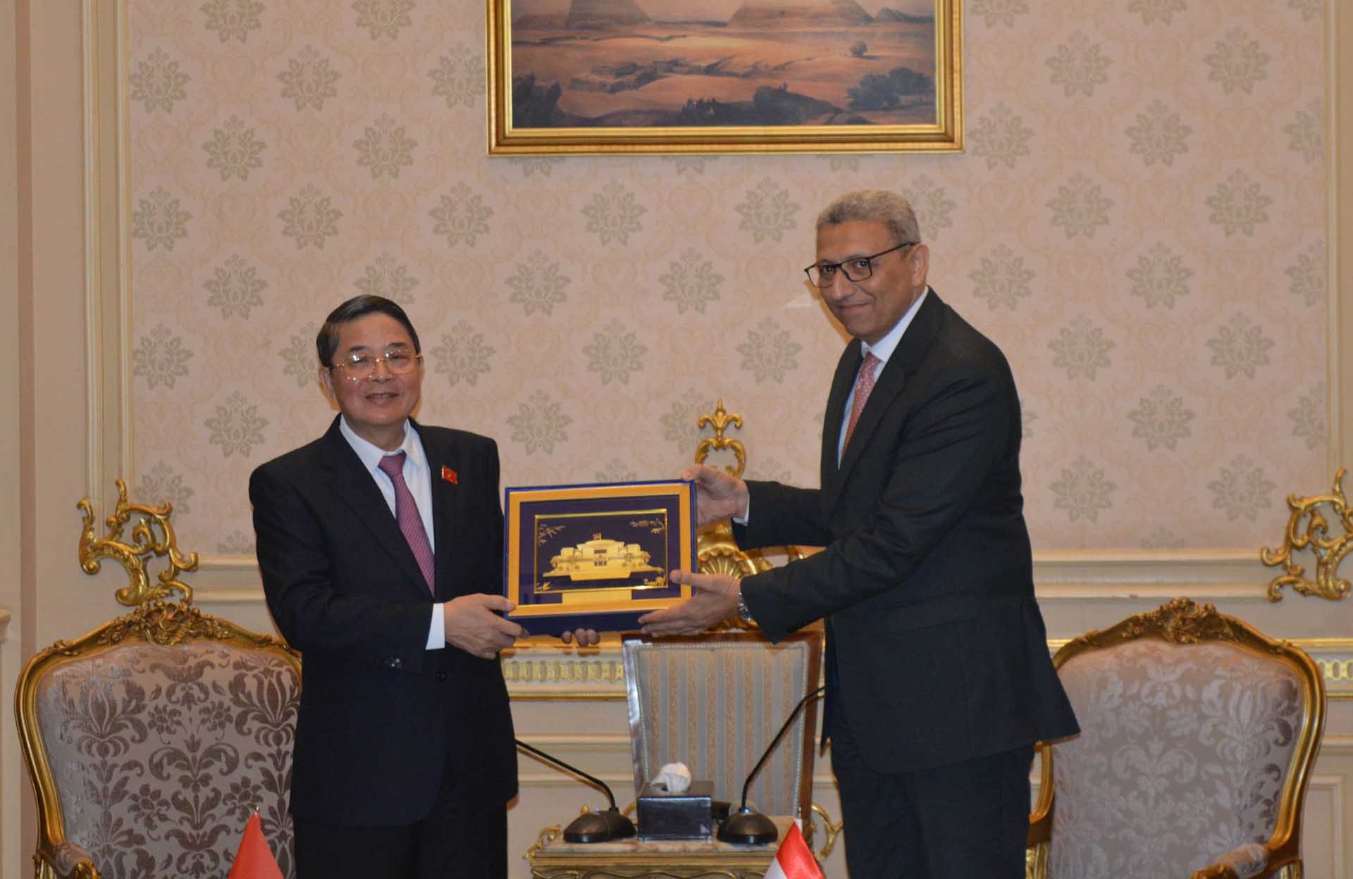 Phó Chủ tịch Quốc hội Nguyễn Đức Hải hội và Phó Chủ tịch Hạ viện Ai Cập.