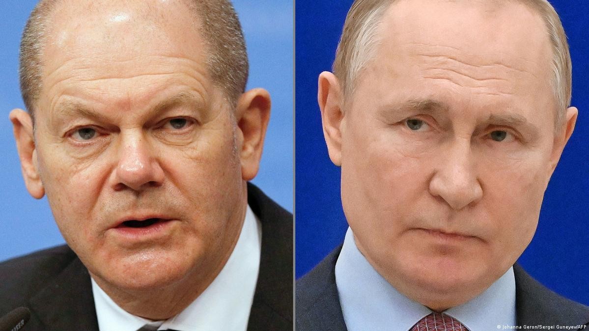 Thủ tướng Đức Olaf Scholz và Tổng thống Nga Vladimir Putin điện đàm ngày 2/12. (Nguồn: DW) Thủ tướng Đức Olaf Scholz và Tổng thống Nga Vladimir Putin điện đàm ngày 2/12. (Nguồn: DW)