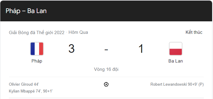 Link xem trực tiếp Pháp vs Ba Lan (22h00 ngày 4/12) vòng 16 đội World Cup 2022 - trực tiếp VTV2
