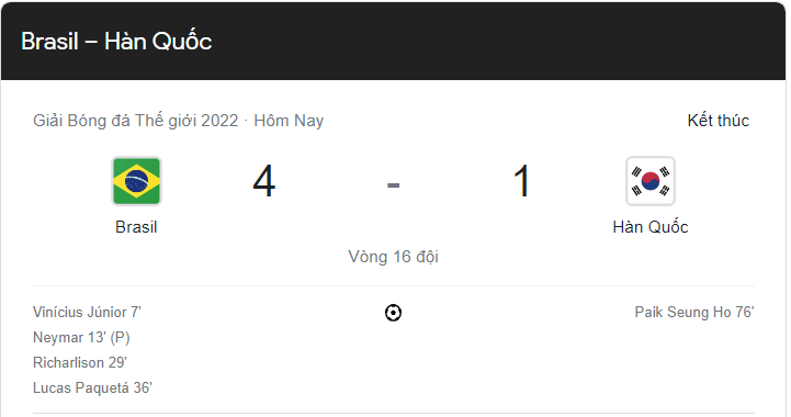 Link xem trực tiếp Brazil vs Hàn Quốc (02h00 ngày 6/12) vòng 1/8 World Cup 2022 - trực tiếp VTV3