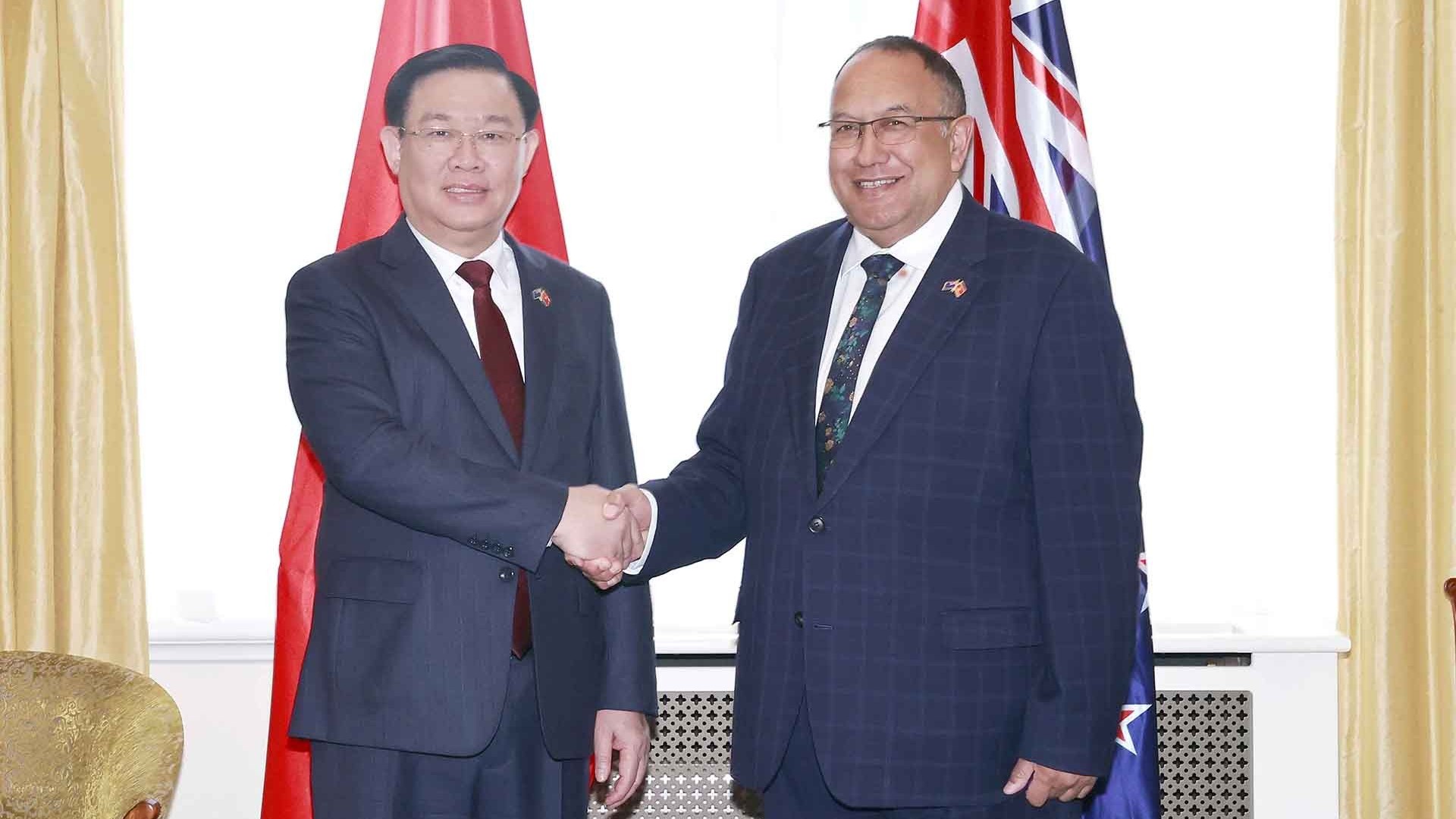 Chủ tịch Quốc hội Vương Đình Huệ hội đàm với Chủ tịch Quốc hội New Zealand