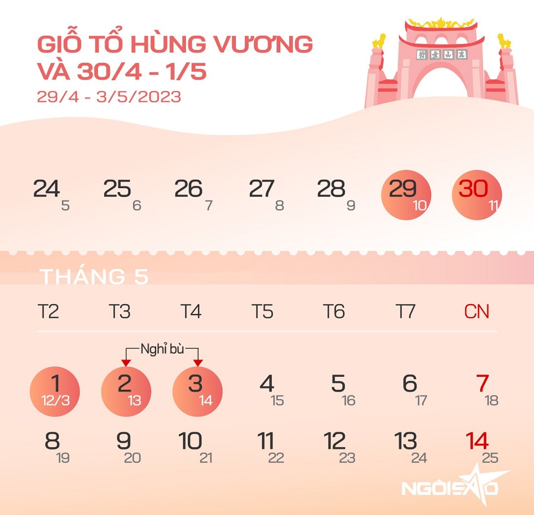 Lịch nghỉ lễ, Tết năm 2023 Lịch nghỉ lễ, Tết năm 2023