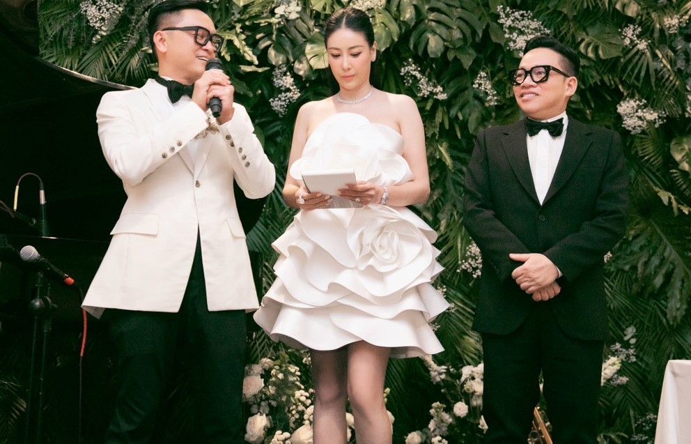 Hà Kiều Anh làm MC đám cưới hoa hậu Dương Mỹ Linh và chồng doanh nhân