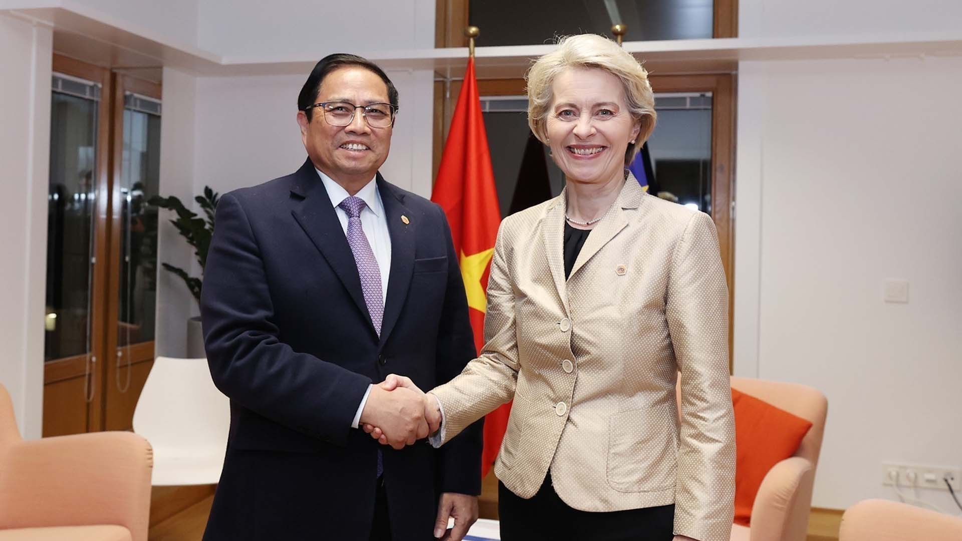 thu tuong pham minh chinh gap lanh dao cac nuoc va doi tac chau au