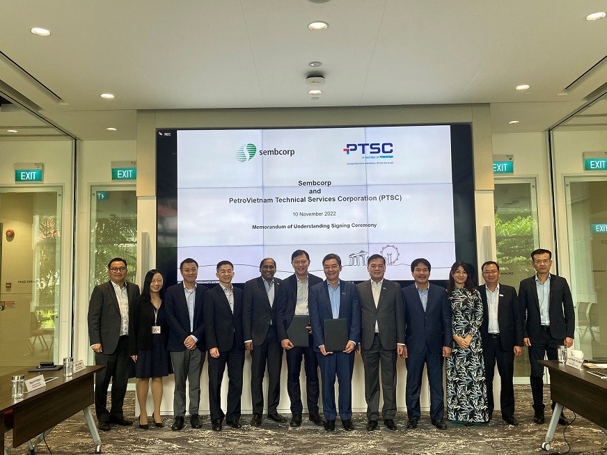 Lễ ký MOU giữa Sembcorp và PTSC_(Nguồn PVN) Lễ ký MOU giữa Sembcorp và PTSC_(Nguồn PVN)