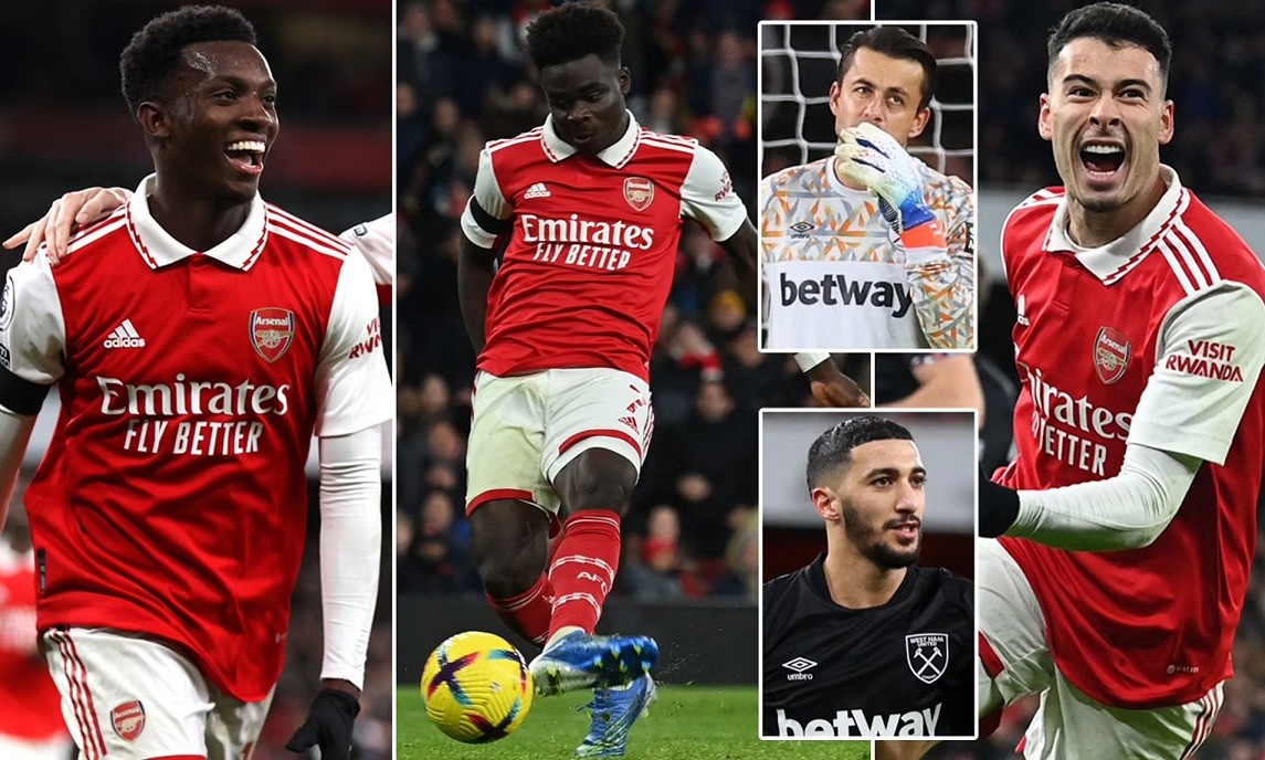Arsenal tiếp tục đứng đầu Premier League. (Nguồn: Daily Mail)