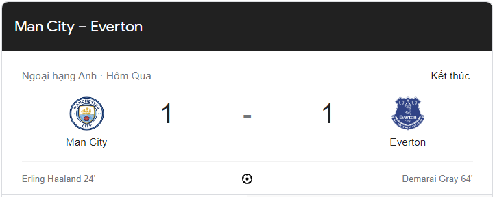 Link xem trực tiếp Man City vs Everton (22h00 ngày 31/12) vòng 18 Ngoại hạng Anh 2022