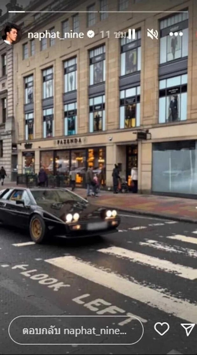 Nine Naphat cũng khoe ảnh check-in tại Scotland (Ảnh: Instagram).