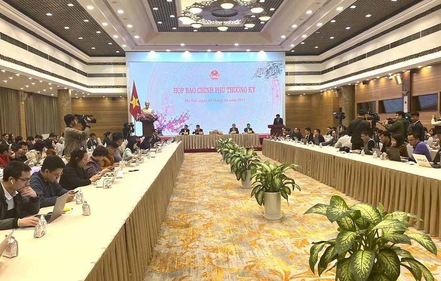 Họp báo Chính phủ thường kỳ tháng 12/2022 (Ảnh: Gia Thành)