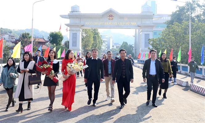 Lào Cai chính thức khôi phục toàn diện hoạt động cửa khẩu. (Nguồn: TTXVN)