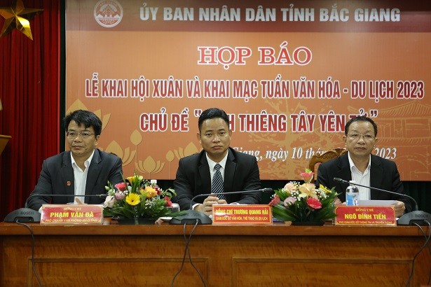 Bắc Giang tổ chức họp báo Lễ khai hội xuân và khai mạc Tuần Văn hóa - Du lịch năm 2023