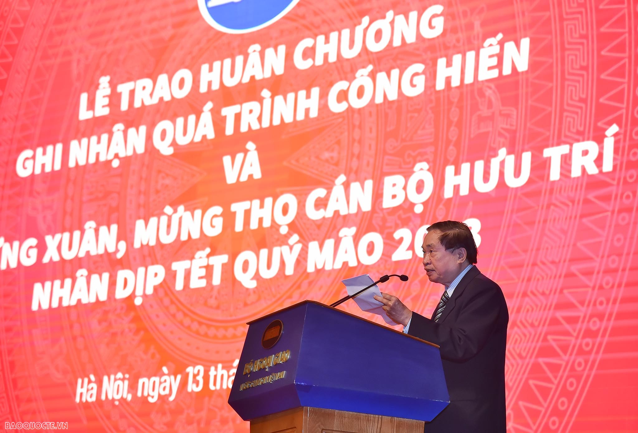 Bộ trưởng Bùi Thanh Sơn chúc Tết cán bộ hưu trí Bộ Ngoại giao Bộ trưởng Bùi Thanh Sơn chúc Tết cán bộ hưu trí Bộ Ngoại giao