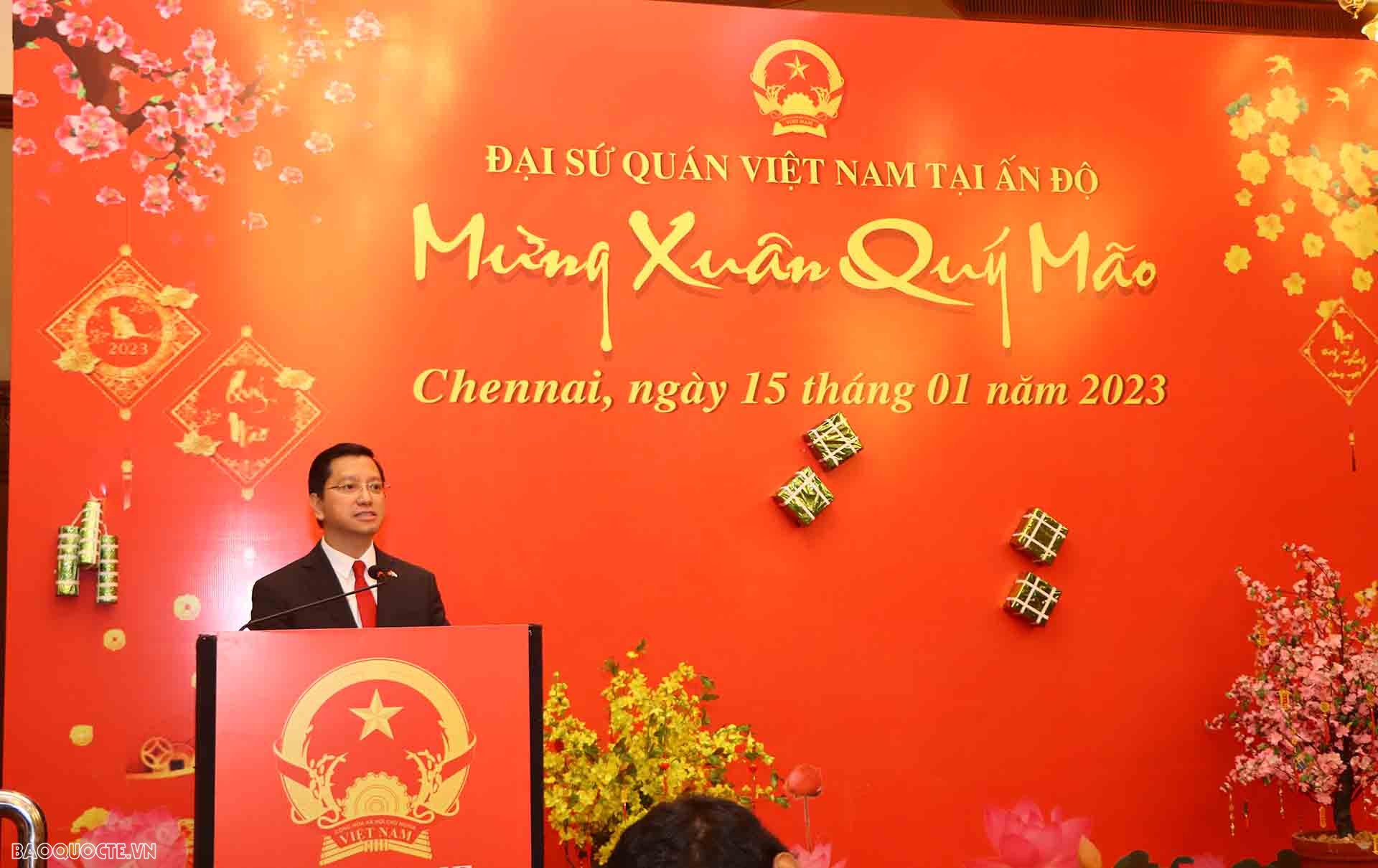 Đại sứ Nguyễn Thanh Hải phát biểu.