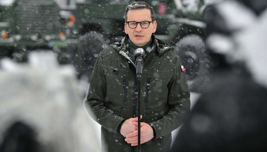  Thủ tướng Ba Lan Mateusz Morawiecki thông báo nước này sẽ tăng ngân sách quốc phòng năm nay lên 4% Tổng sản phẩm quốc nội (GDP), trong bối cảnh xung đột tiếp diễn tại nước láng giềng Ukraine. (Nguồn: PAP)