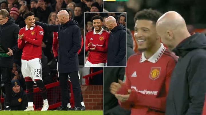 Man Utd vào chung kết  Cup Liên đoàn Anh, khoảnh khắc đẹp HLV Erik ten Hag và Jadon Sancho