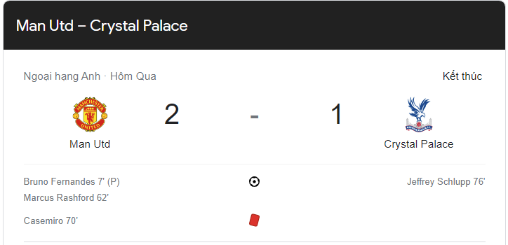 Link xem trực tiếp MU vs Crystal Palace 22h00 ngày 4/2/2023 vòng 22 Ngoại hạng Anh