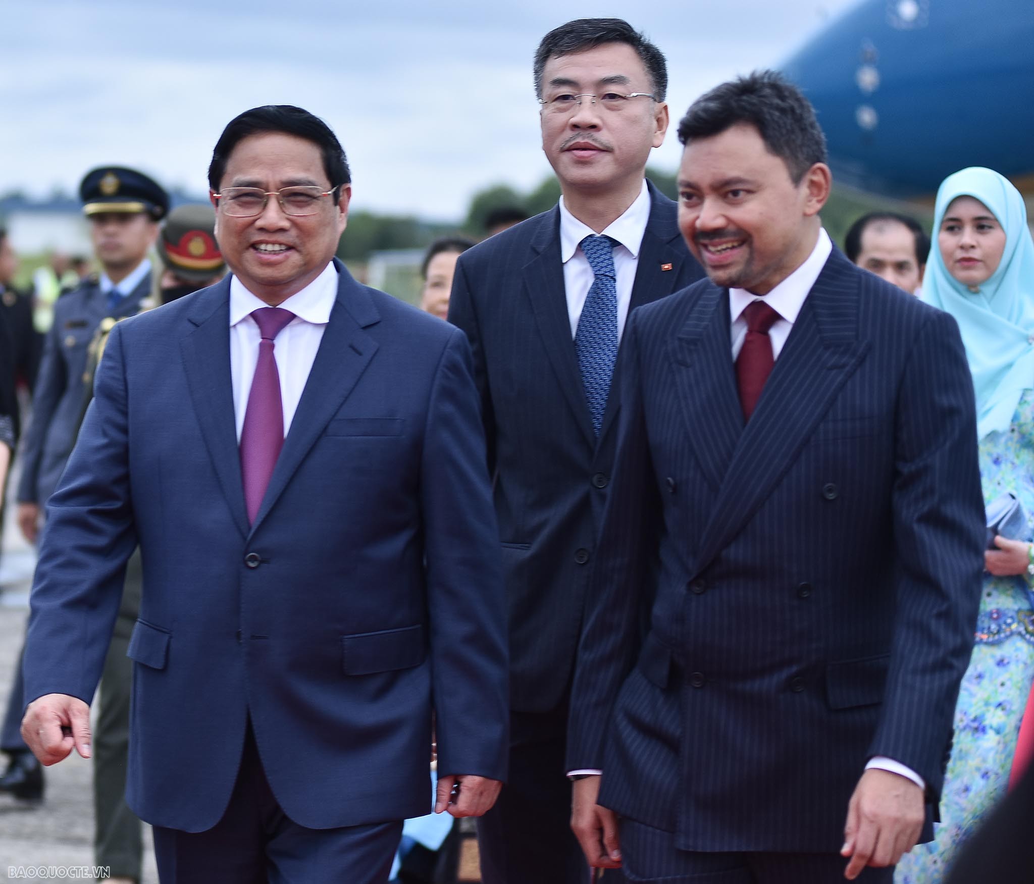 Lễ đón chính thức Thủ tướng Chính phủ và Phu nhân thăm chính thức Brunei