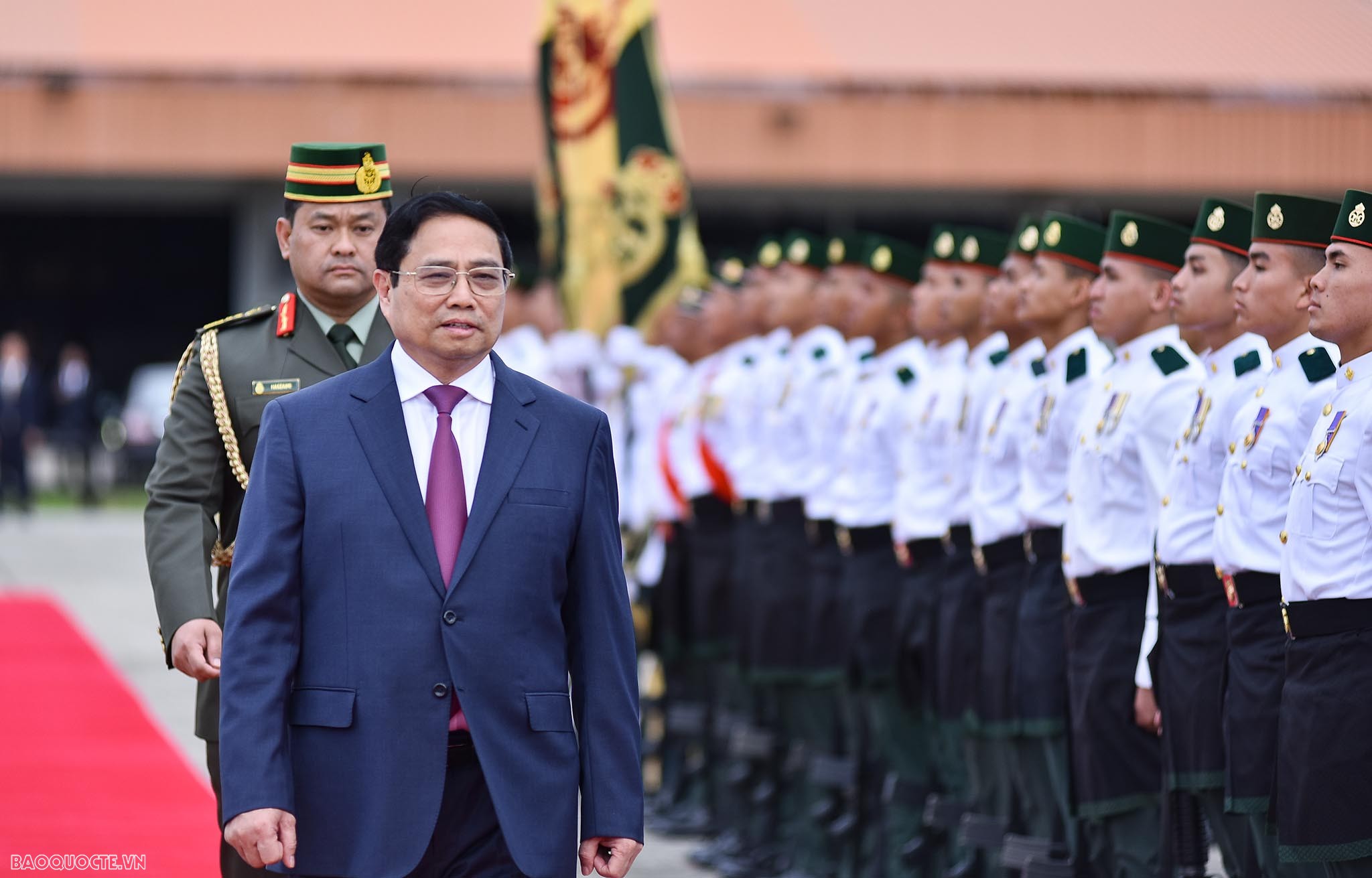 Lễ đón chính thức Thủ tướng Chính phủ và Phu nhân thăm chính thức Brunei