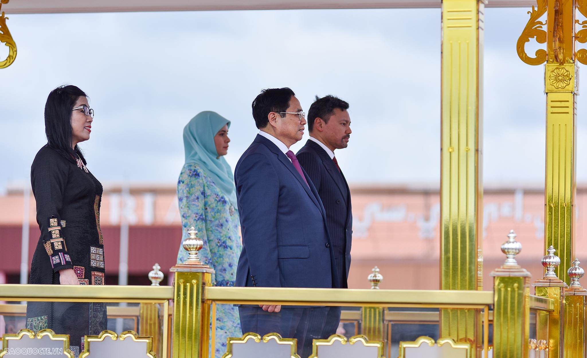 Lễ đón chính thức Thủ tướng Chính phủ và Phu nhân thăm chính thức Brunei